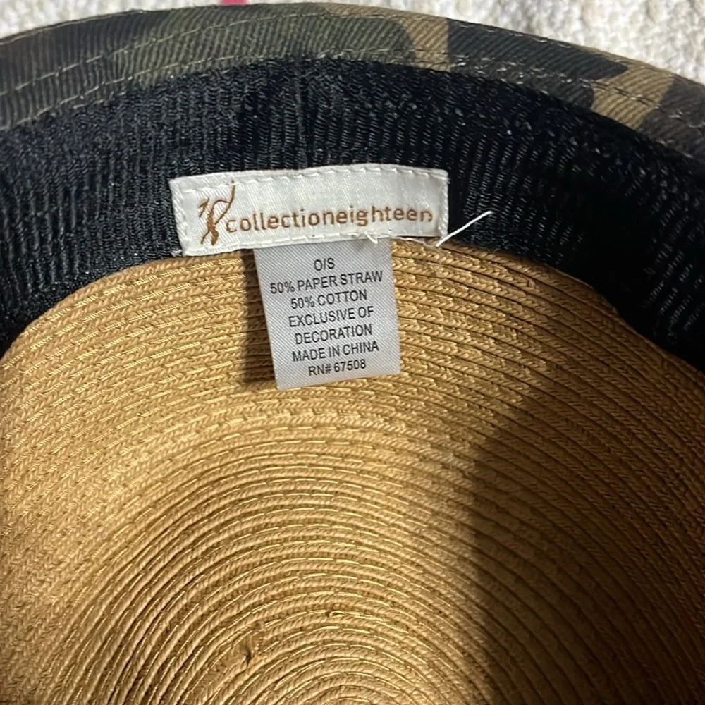 Tan and Camouflage Fedora Hat - Picture 6 of 6